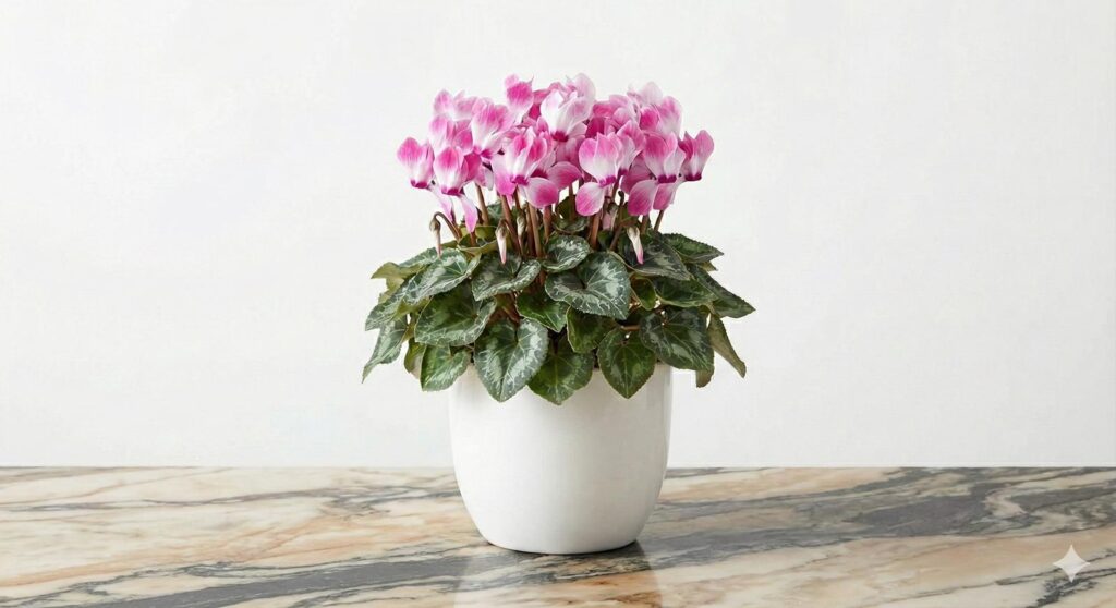 רקפת עונתית בכלי ורוד