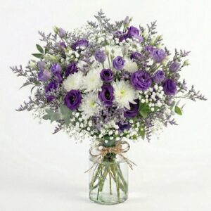 זר בסגול ולבן